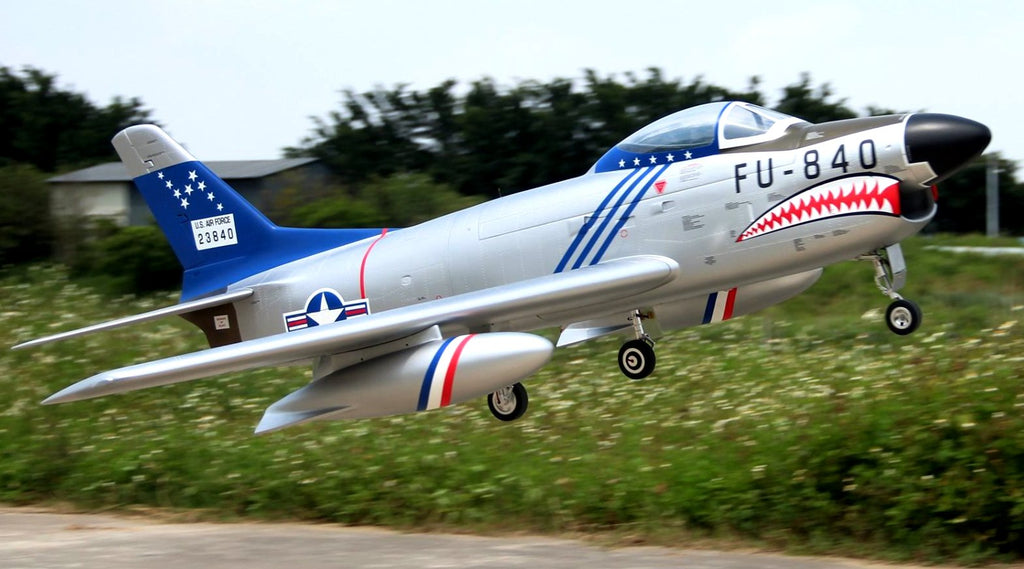 Pilot rc 2.2m F-86D Sabre with tail pipe, UAT, Kevlar fuel tank