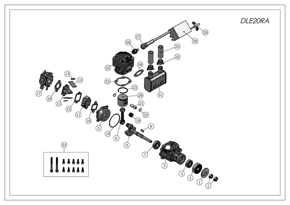 DLE61 model airplane engine