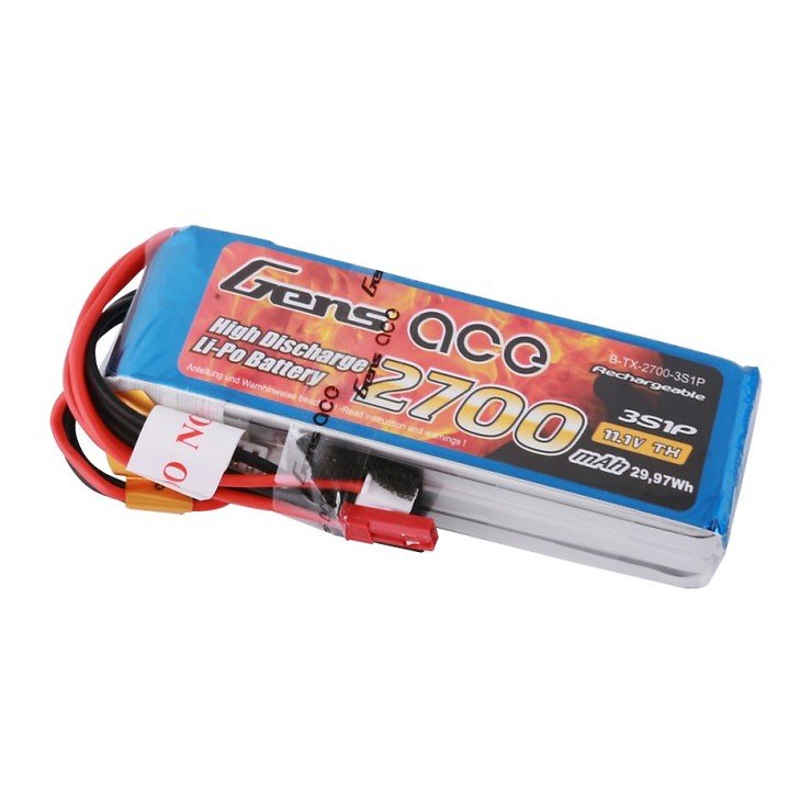 Gens ace 2700mAh 11.1V TX 3S1P Lipo Akku-Pack mit Futaba/JST-XHR/JST