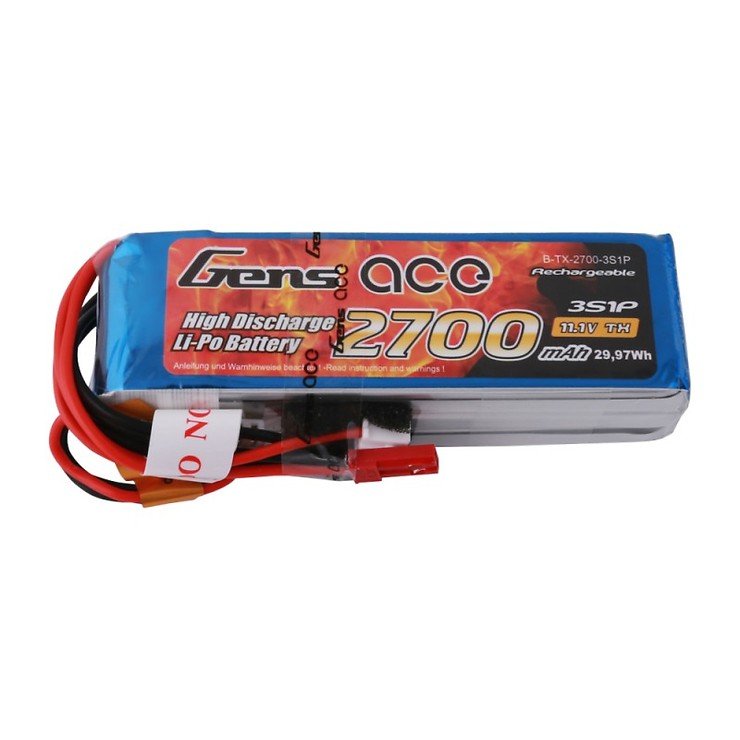 Gens ace 2700mAh 11.1V TX 3S1P Lipo Akku-Pack mit Futaba/JST-XHR/JST