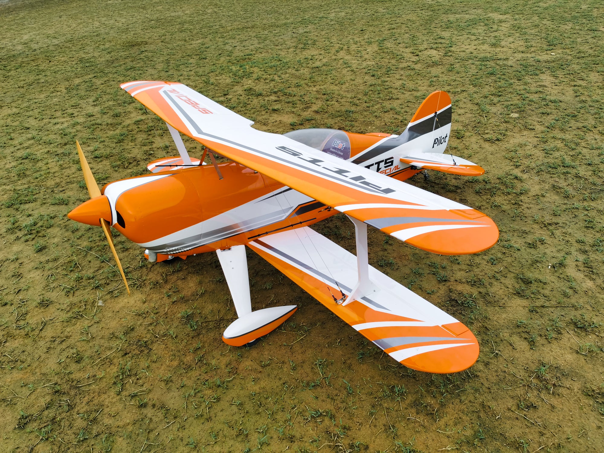 Pilot rc Pitts S2B 87" 01 orange/white