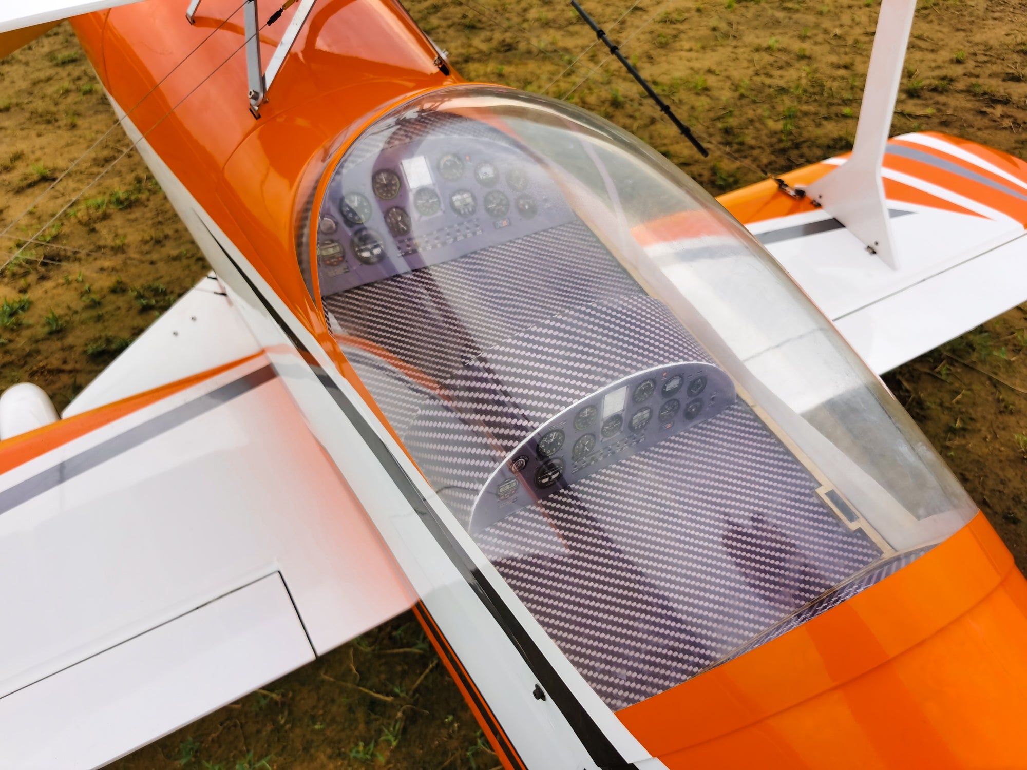 Pilot rc Pitts S2B 87" 01 orange/white