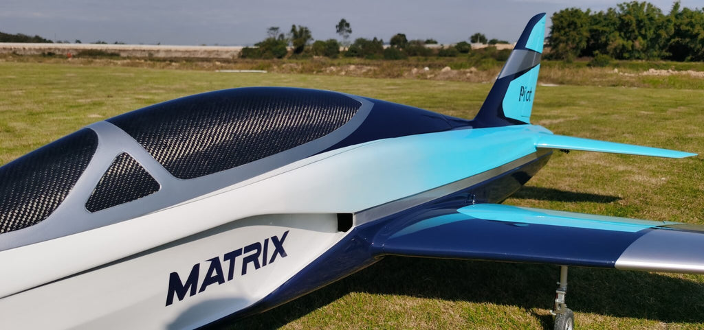 Pilot rc 2.2m Matrix incl retracts 01 white/blue