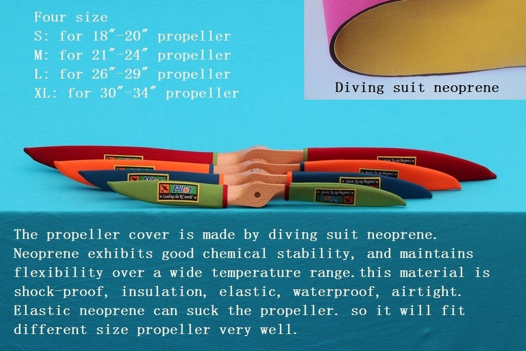 Pilot rc prop cover 100CC blue L set