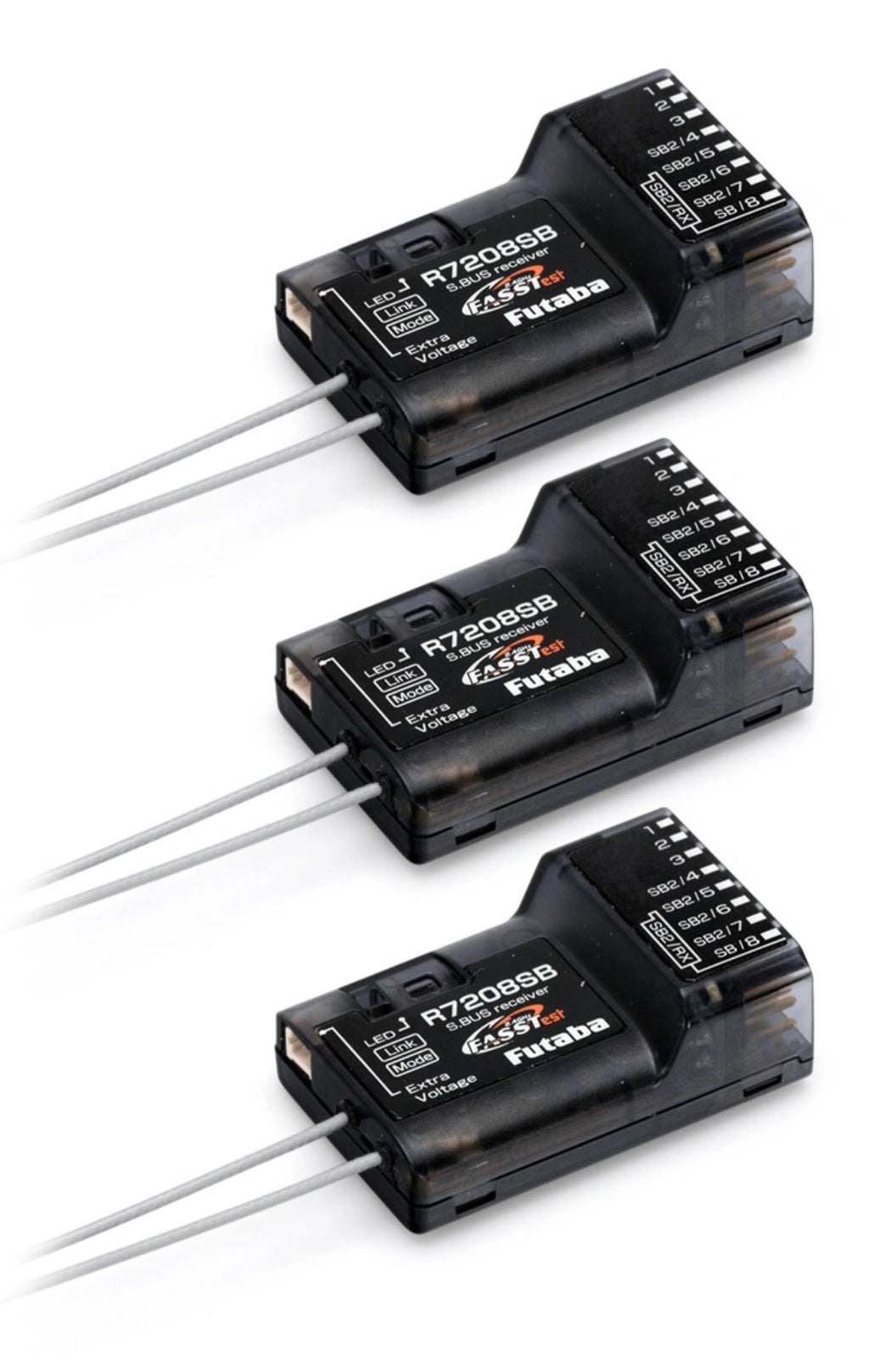 Futaba T16IZ-SUPER Radio Mode-2, 3pcs R7208SB - FASSTest, T-FHSS, SFHSS