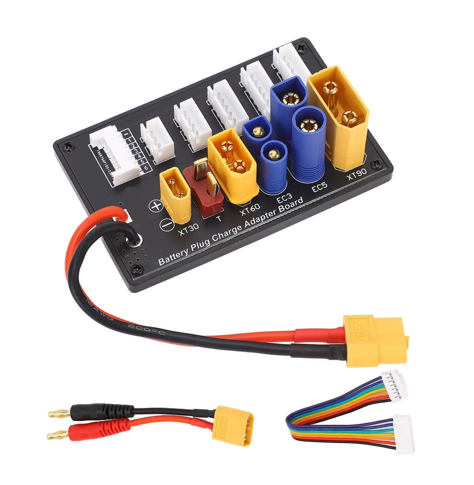 6S Charging Board Adapter for LiPo Batteries – XT30, XT60, XT90, EC3, EC5 & T-Deans Connectors
