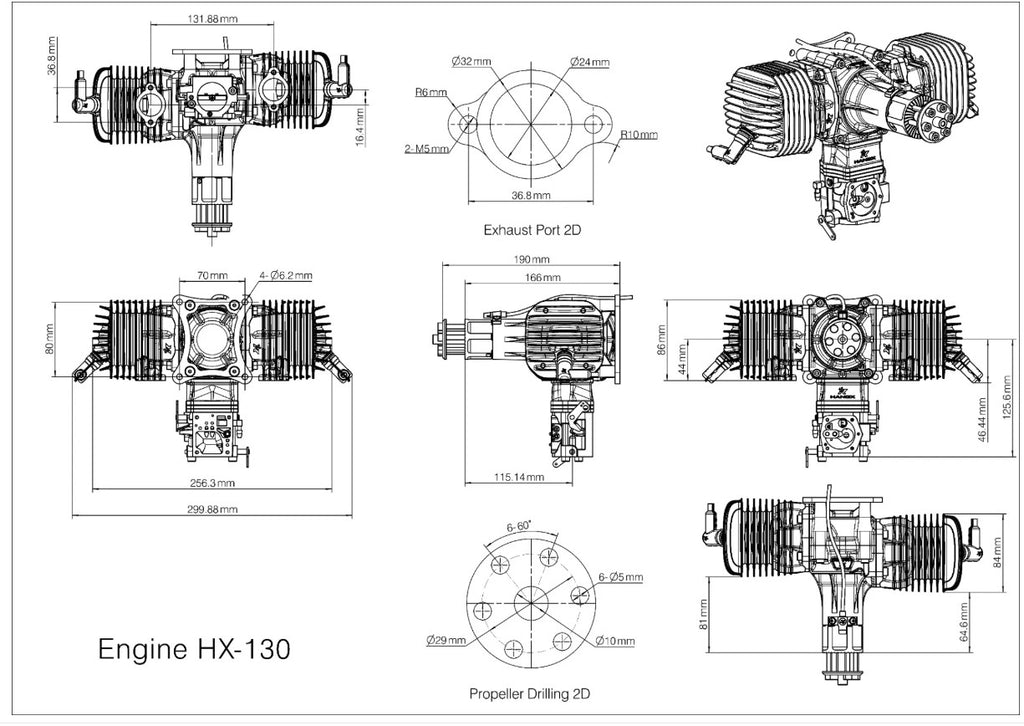 HANGX HX130cc two stroke engine