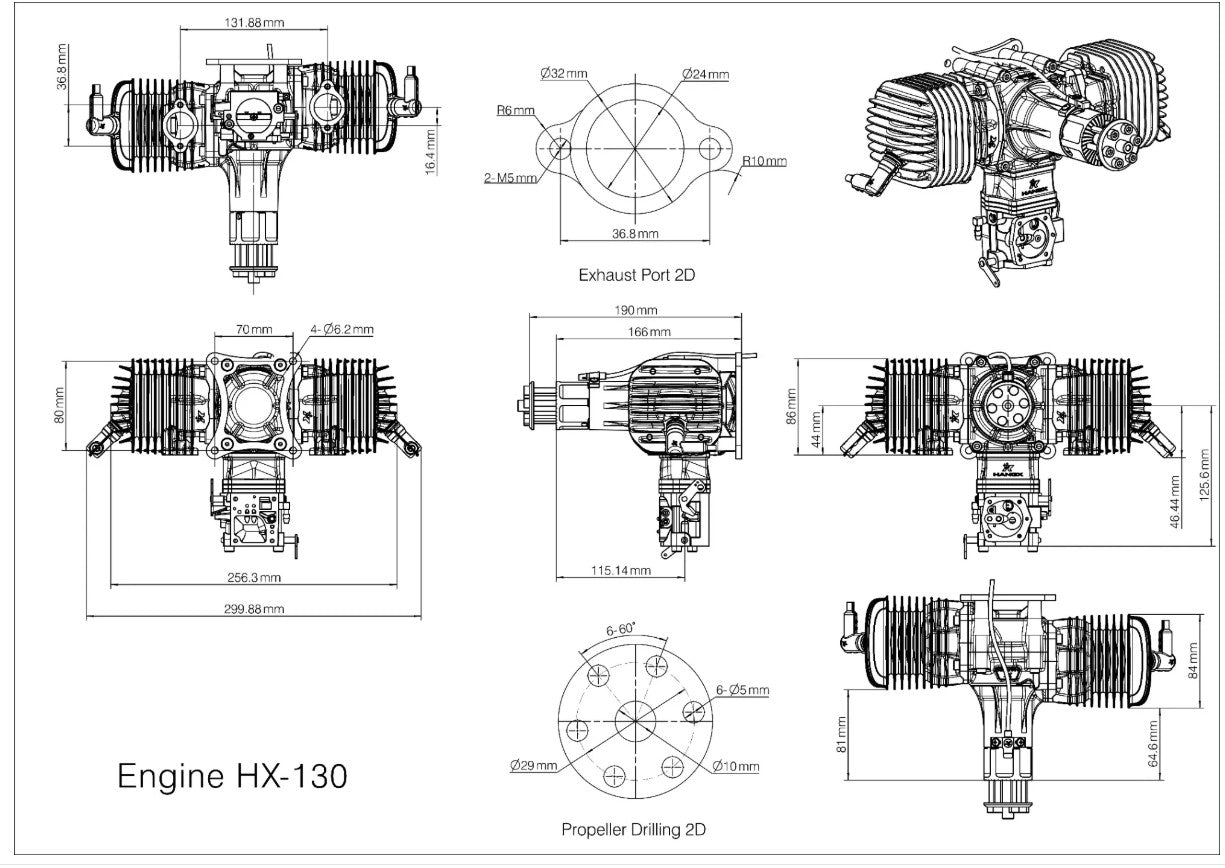 HANGX HX130cc two stroke engine