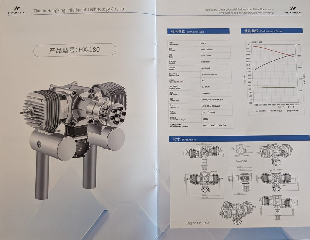 HANGX HX180cc two stroke engine