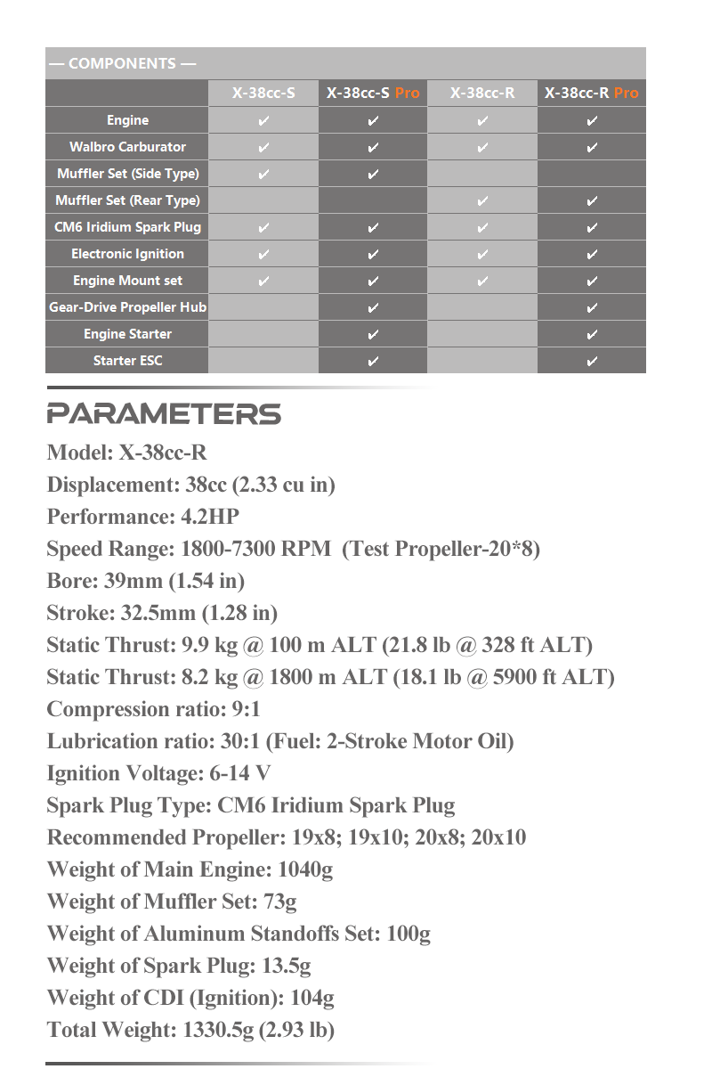 EPHIL X-Series 38cc-R