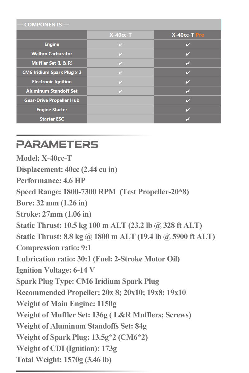 EPHIL X-Series 40cc-T
