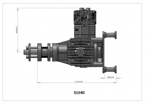 DLE Engines Cylinder w/Gasket DLE-120 120-Y25