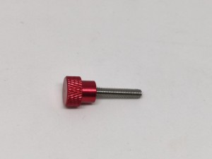 Aluminum Thumb Screw M4 Red Aluminum Knurled Head staniless steel thread Hand tighten Thumb Screws