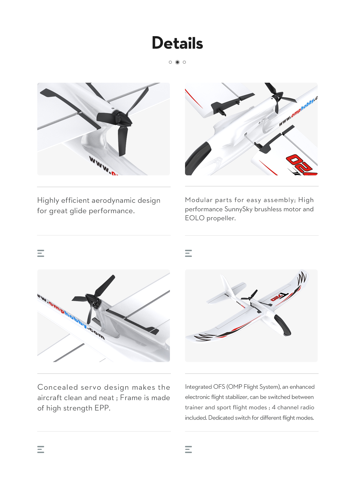 OMPHOBBY T720 RC Plane RTF 6Axis Gyro Stabilizer RC beginner Airplane rcplanes